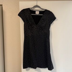 Reformation Amellia Silk Dress Black - Size 8